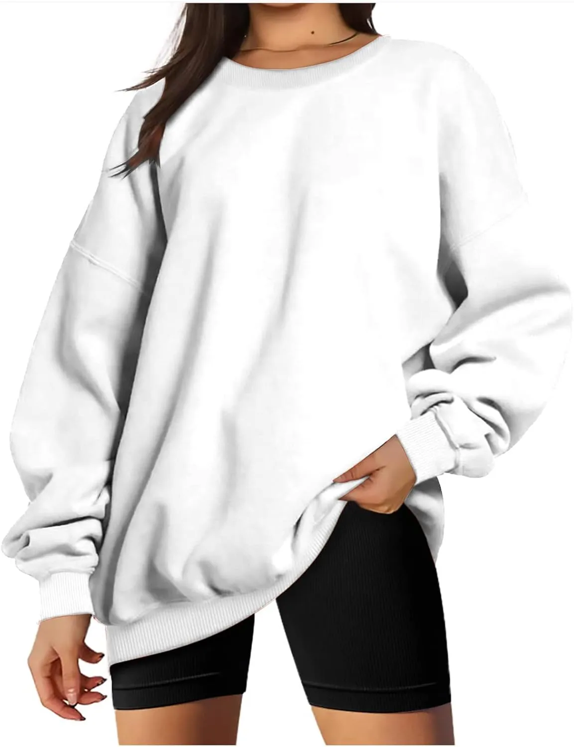 Women's Oversized Sweatshirt Crewneck Long Sleeve Loose Pullover Tops Casual Fall Clothes Fashion Outfits 2024
