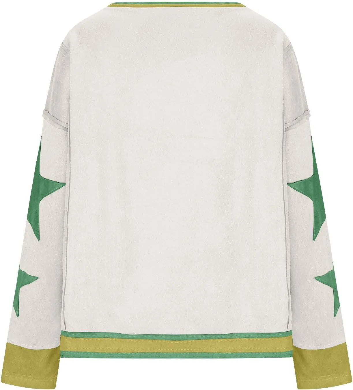 Womens Oversized Sweatshirts Fashion Y2k Tops Casual Crewneck Patchwork Pattern Pullover Shirt 2024 Streetwear