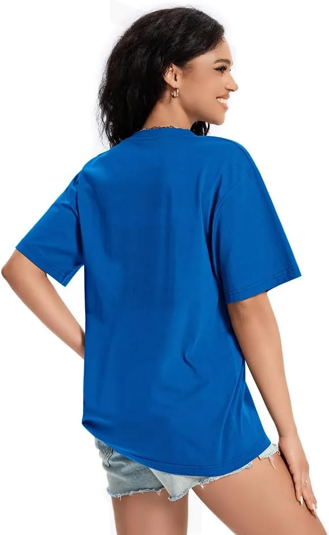 Womens Oversized T Shirts Crewneck Short Sleeve Summer Tops Casual Blouse Basic Tee Trendy Outfits 2025