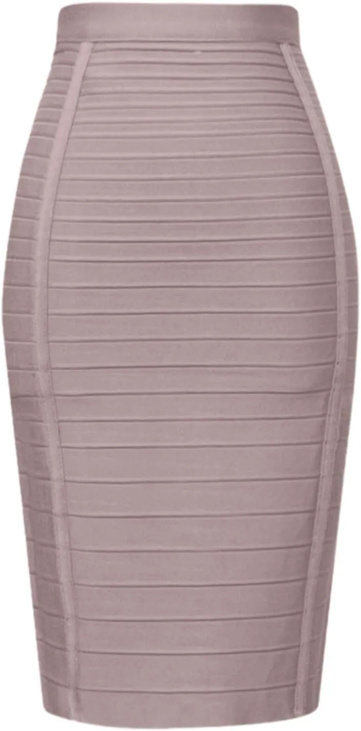 Womens Pencil Skirt, Work Skirts for Women Office Zipper Midi Skirt with Pockets Wedding Guest High Waisted Dressy Skirts