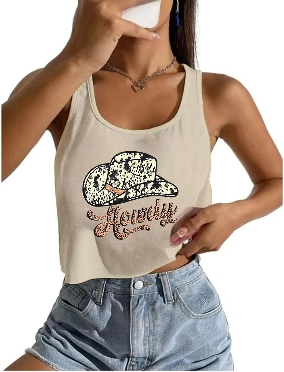 Womens Sexy Crop Tops Loose Fit Cropped Tank Tops for Teen Girls