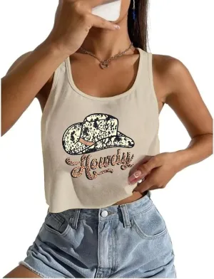 Womens Sexy Crop Tops Loose Fit Cropped Tank Tops for Teen Girls