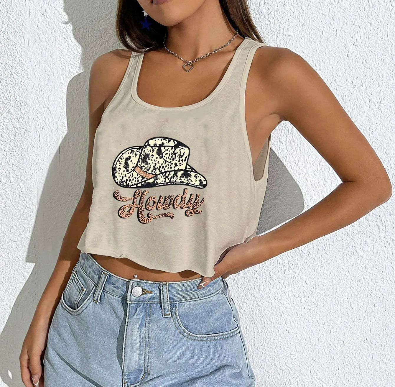 Womens Sexy Crop Tops Loose Fit Cropped Tank Tops for Teen Girls