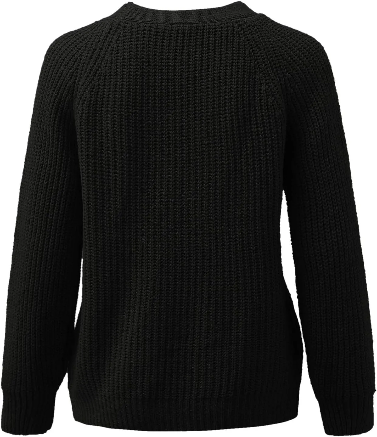 Womens Trendy Sweater Fall Vintage Thick Knitted V Neck Buttoned Long Sleeve Tunics Hollow Out Crochet Party Cardigan