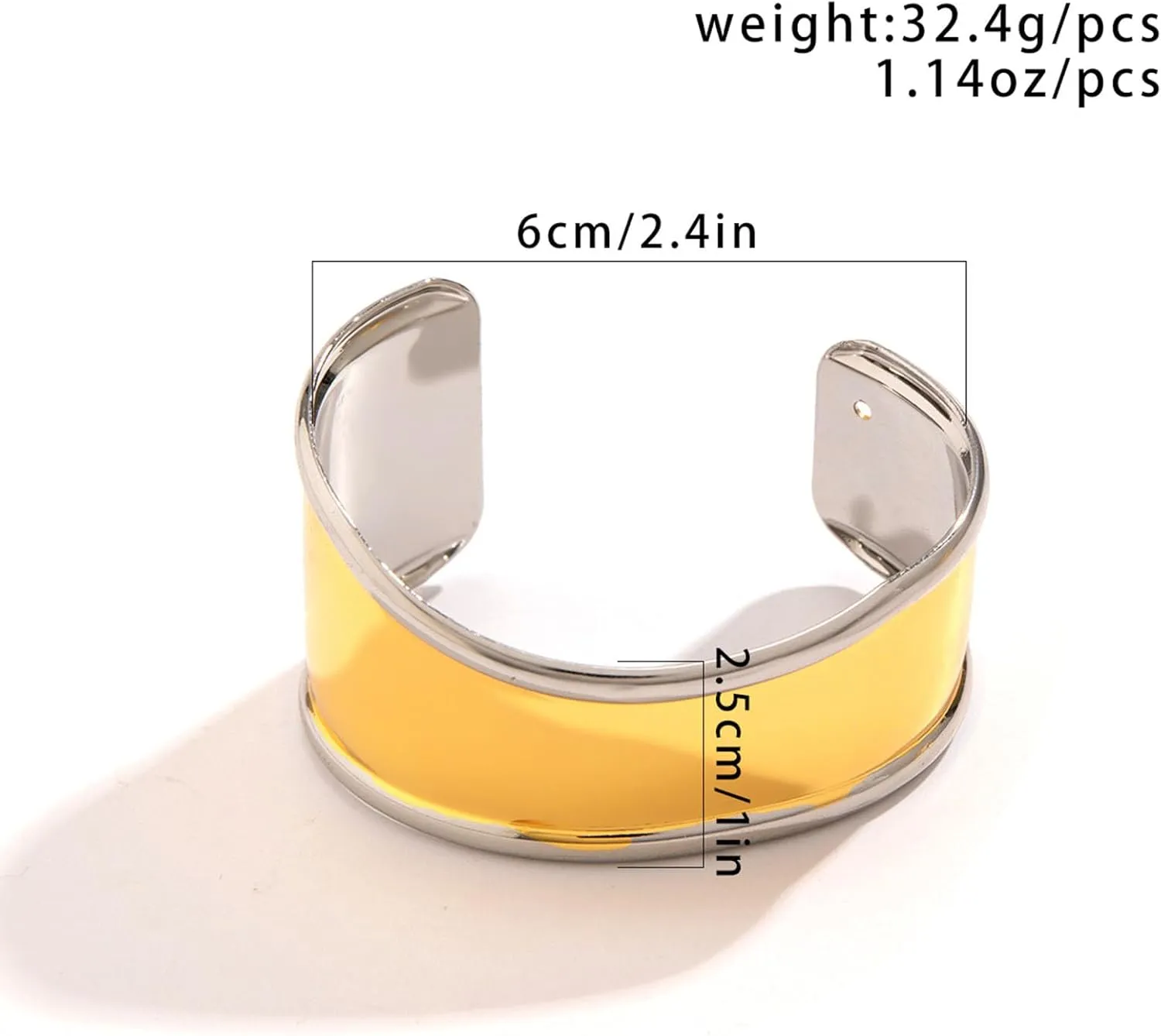 YBMYCM Wide Cuff Chunky Gold Bracelets for Women Open Cuff Bangles Adjustable Wrist Cuff Bracelets for Women