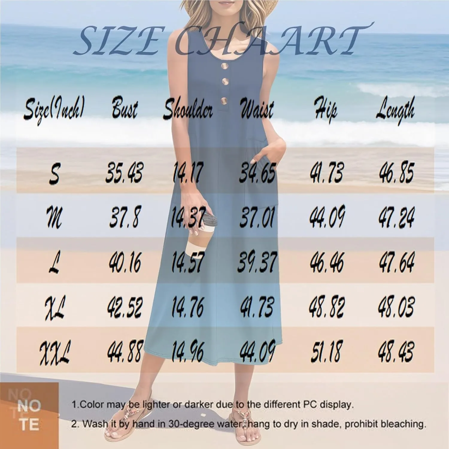 Yesunpxs Summer Dresses for Women Button Down Sleeveless Maxi Dress Casual Loose Long Beach Sundress Travel Vacation Outfits
