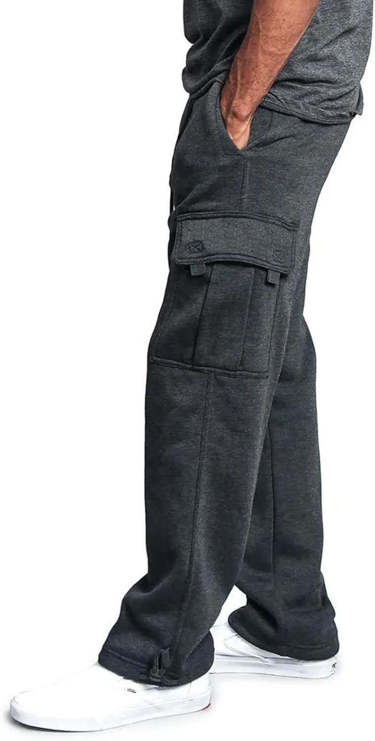 Ymosrh Mens Pants Relaxed Fit Overalls Drawstring Multi Pocket Casual Pants Hiking Cotton Twill Combat Pants Stretch