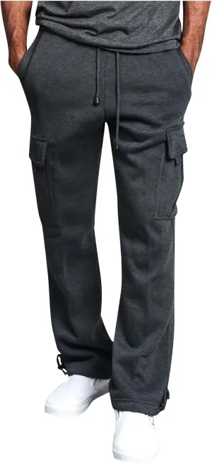Ymosrh Mens Pants Relaxed Fit Overalls Drawstring Multi Pocket Casual Pants Hiking Cotton Twill Combat Pants Stretch