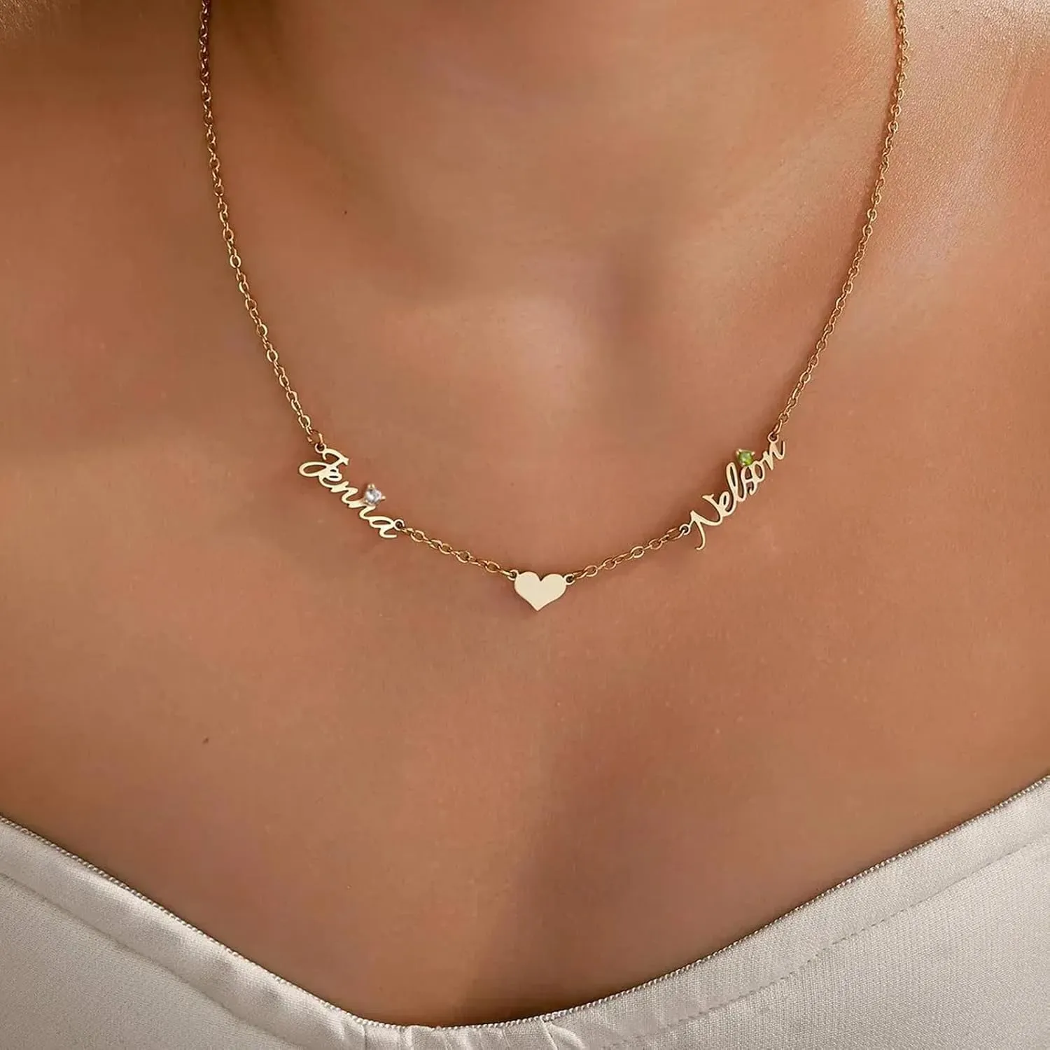 Yopicks Mothers Day Custom Name Necklace Personalized for Women,18k Gold Plated Customized Multiple Names Necklace Personalized Jewelry Gifts for Mom