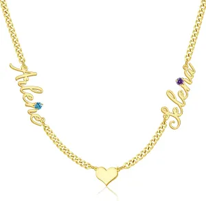 Yopicks Mothers Day Custom Name Necklace Personalized for Women,18k Gold Plated Customized Multiple Names Necklace Personalized Jewelry Gifts for Mom
